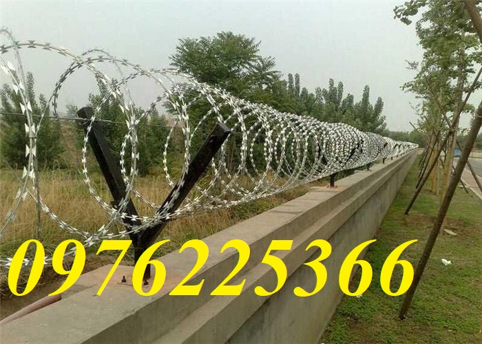 Đại lý dây thép gai hình dao,dây kẽm gai lưới dao tại Hà Nội